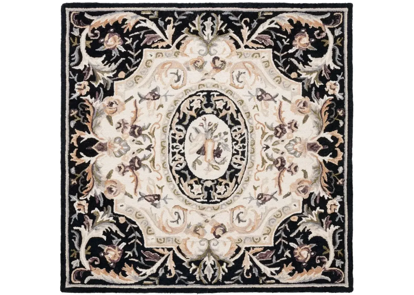 SAVONNERIE 301 IVORY  6' x 6' Square Square Rug