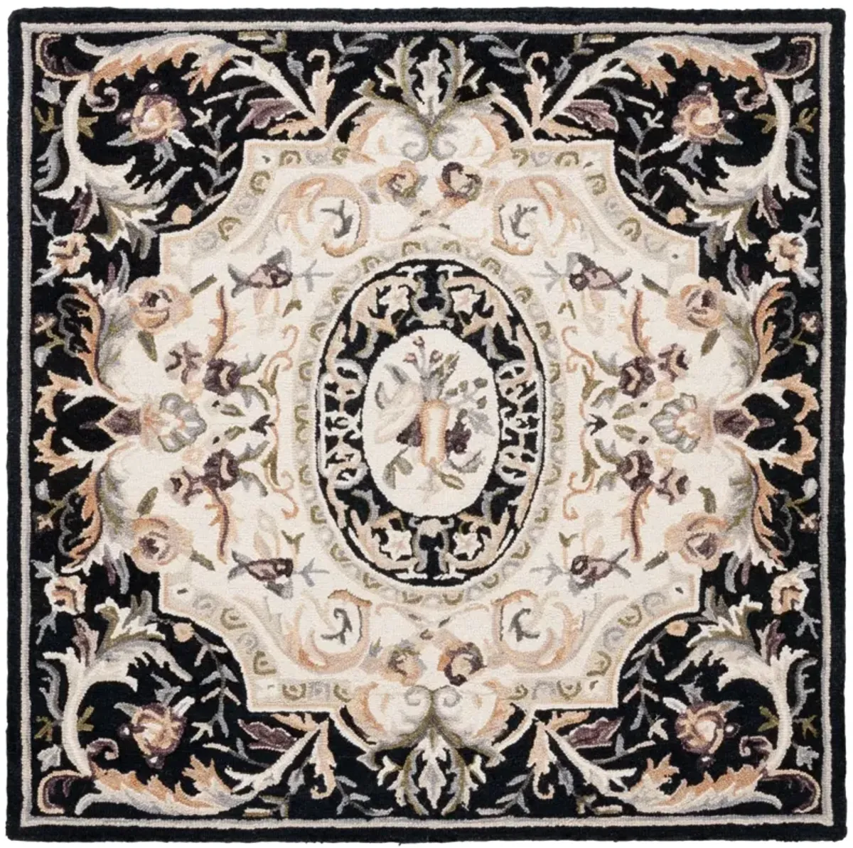 SAVONNERIE 301 IVORY  6' x 6' Square Square Rug