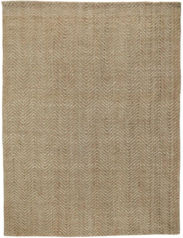 herringbone nat/ivory 8x10