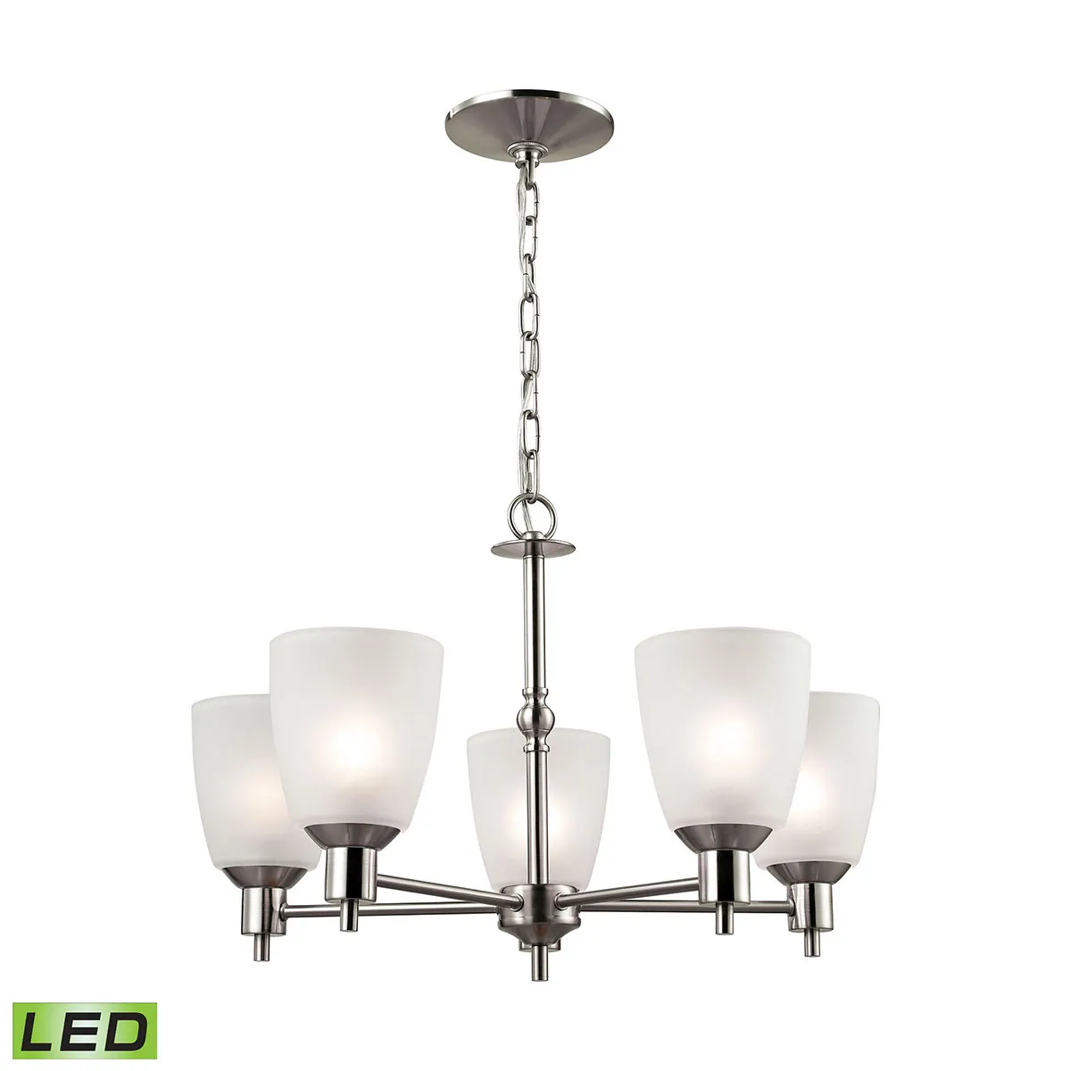 Jackson 22" Wide 5-Light Chandelier - Brushed Nickel