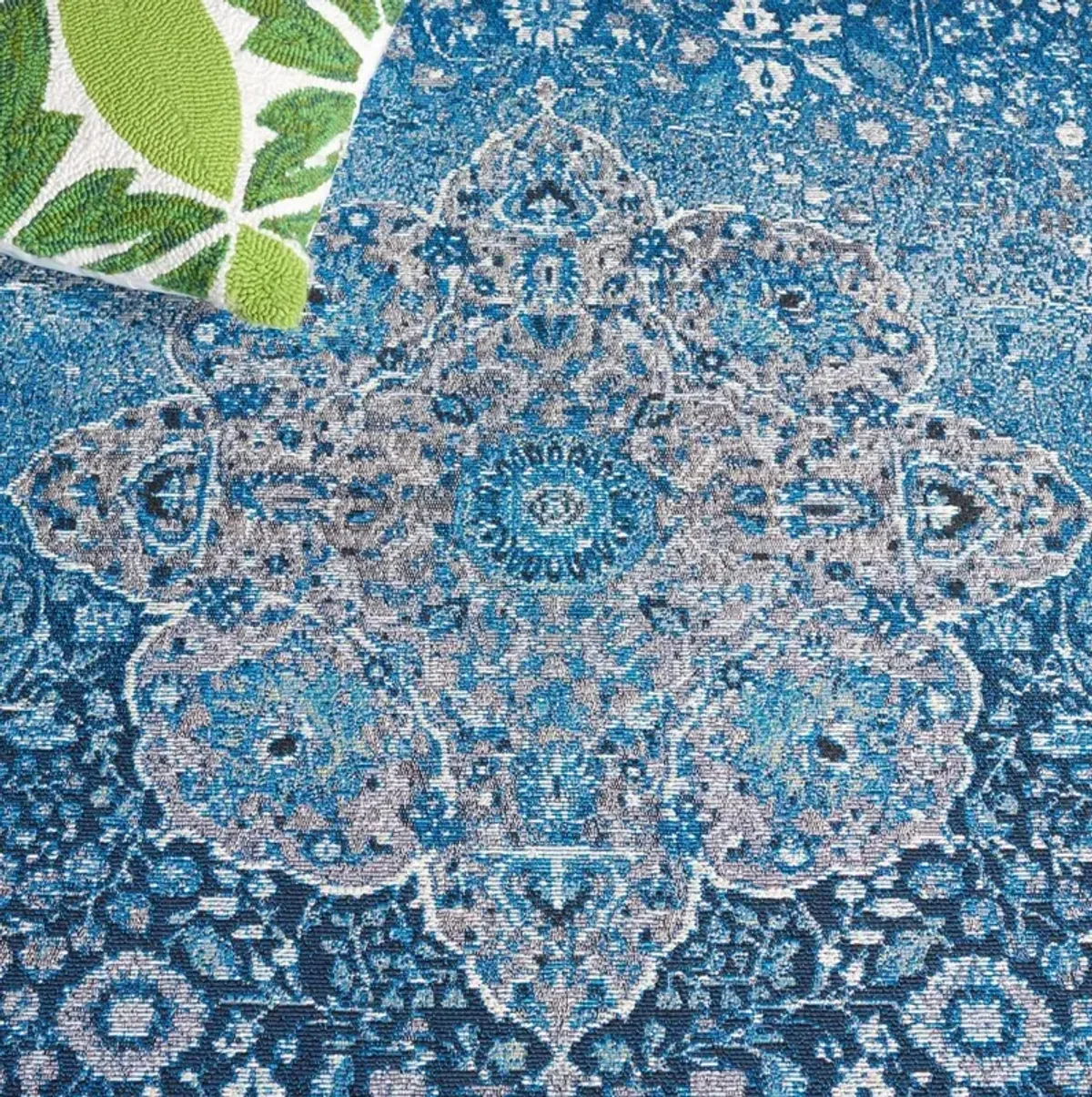 BARBADOS 558 Blue 9'-10' x 12'-5' Large Rectangle Rug