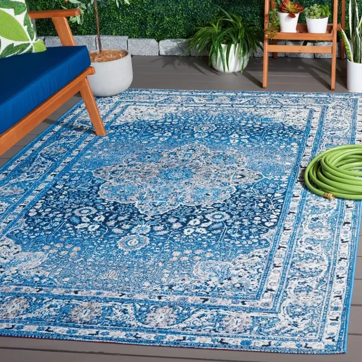 BARBADOS 558 Blue 9'-10' x 12'-5' Large Rectangle Rug