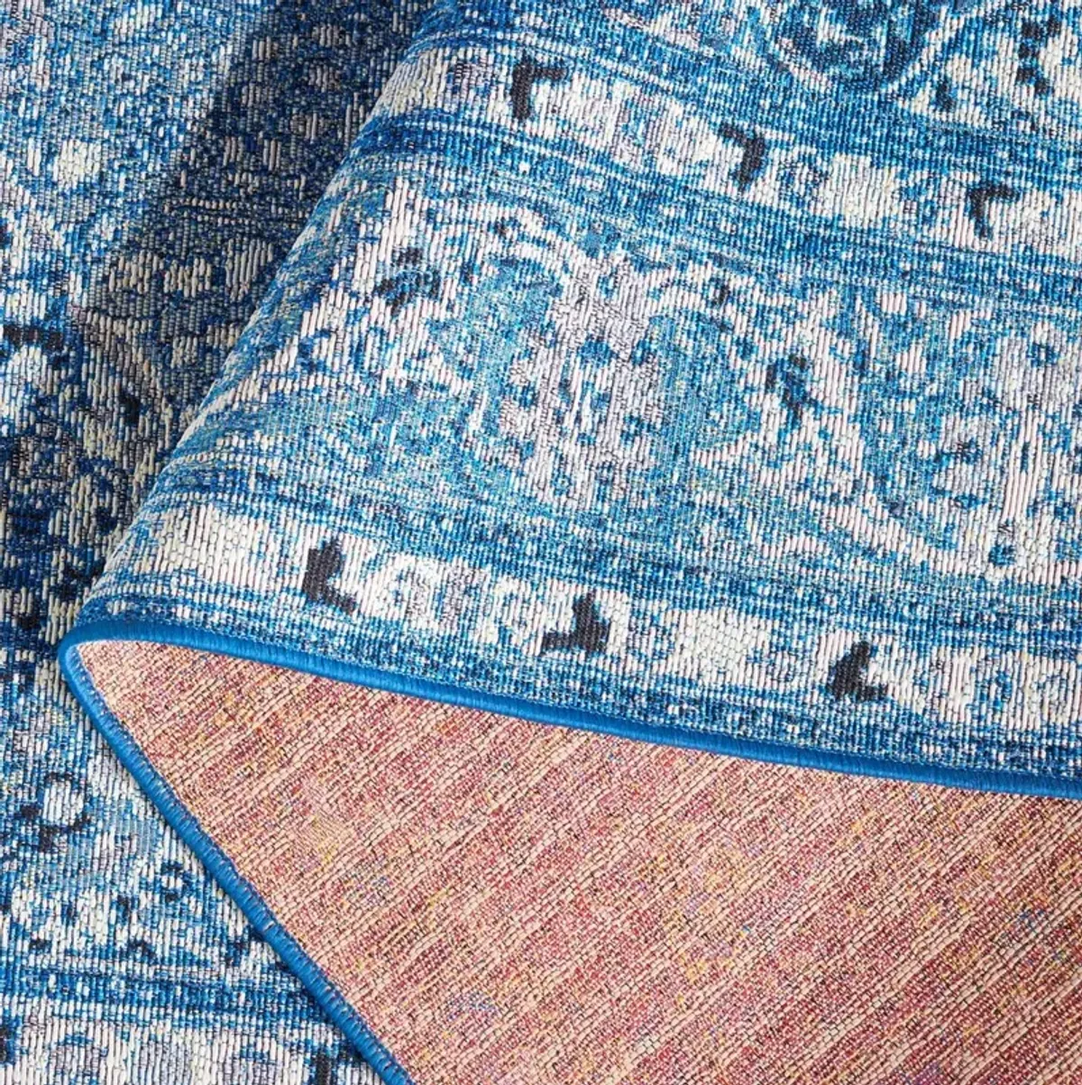 BARBADOS 558 Blue 9'-10' x 12'-5' Large Rectangle Rug