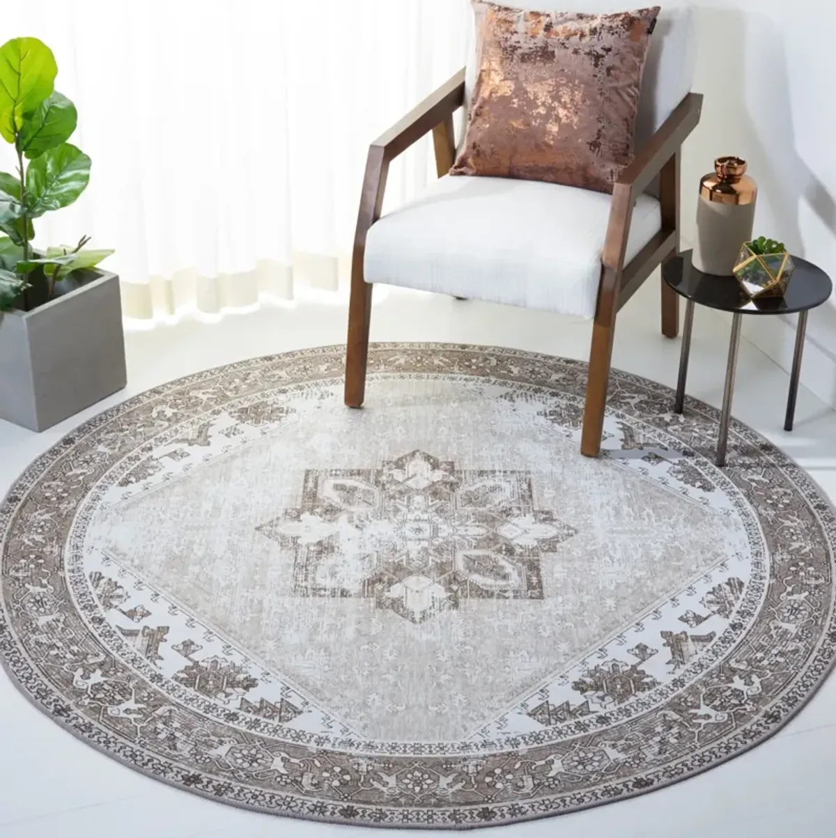 TUCSON 102 M/W S/R SAGE  8' x 8' Round Round Rug