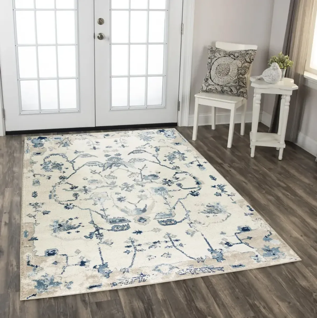 Palace Lt. Blue  Polypropylene  5'2" x 7'3" Rectangle Rug