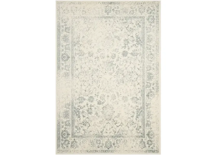 Adirondack Contemporary Ivory / Slate 2'-6" X 4' Powerloomed Rug