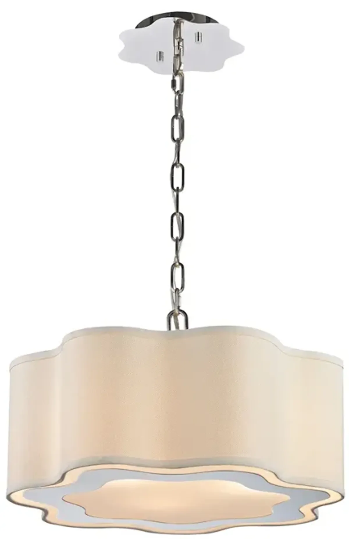 Villoy 18" Wide 3-Light Pendant - Polished Nickel