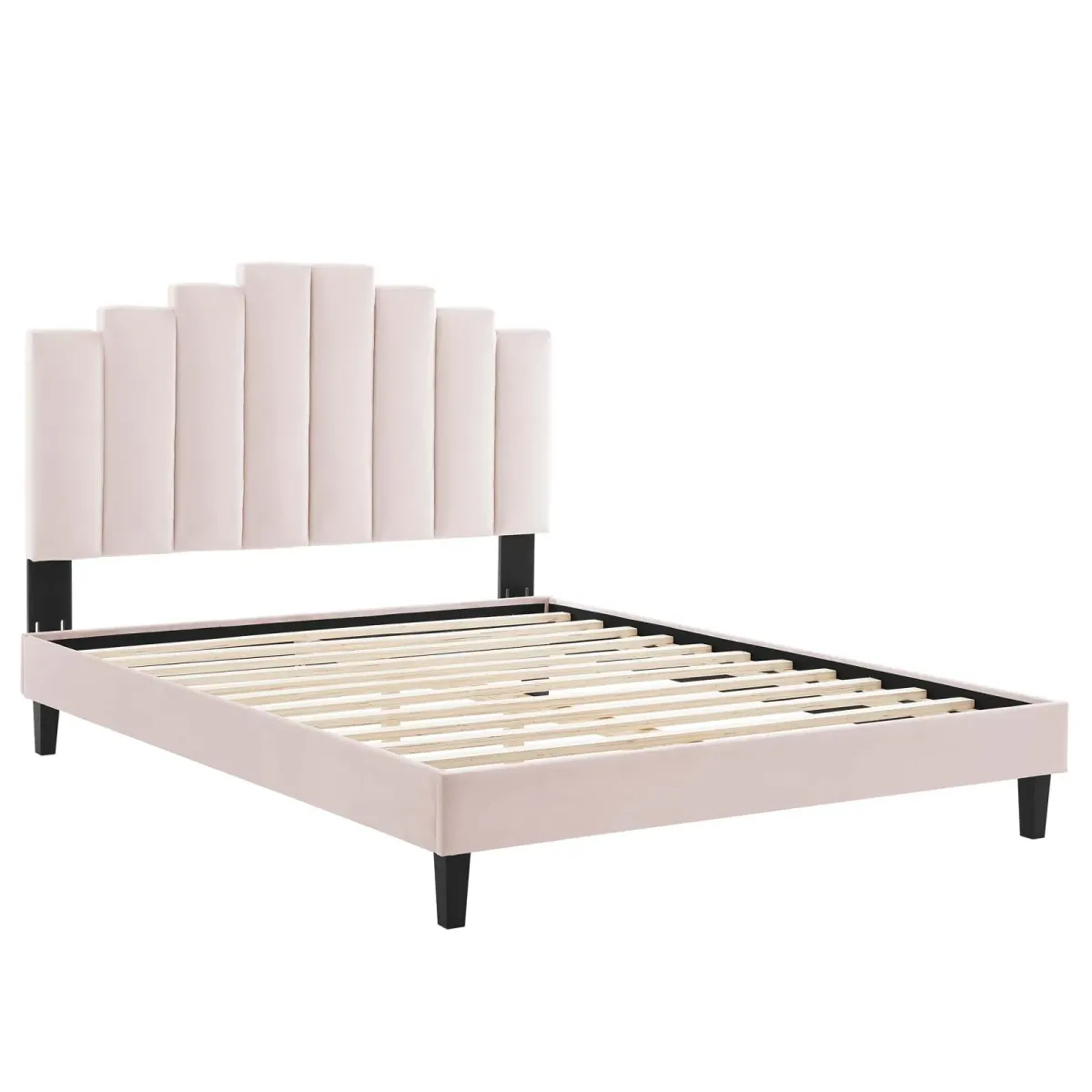 Elise Full Performance Velvet Platform Bed