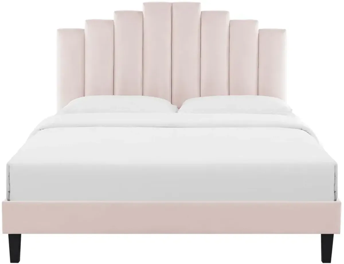 Elise Full Performance Velvet Platform Bed