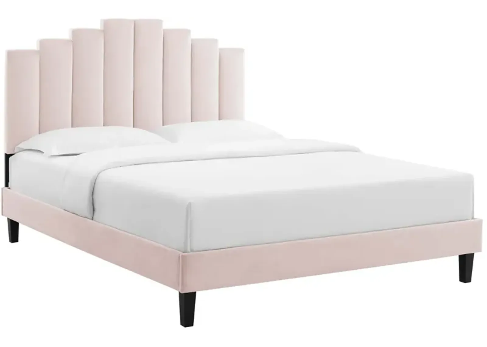 Elise Full Performance Velvet Platform Bed