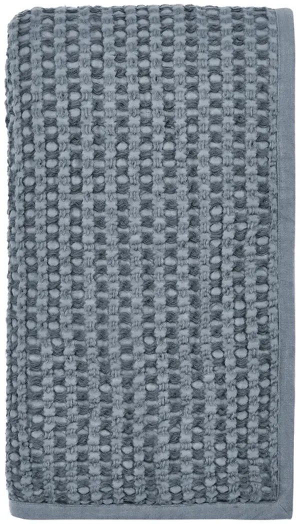 Colorman Belgian Linen Blend Marina Blue Throw Blanket Blanket