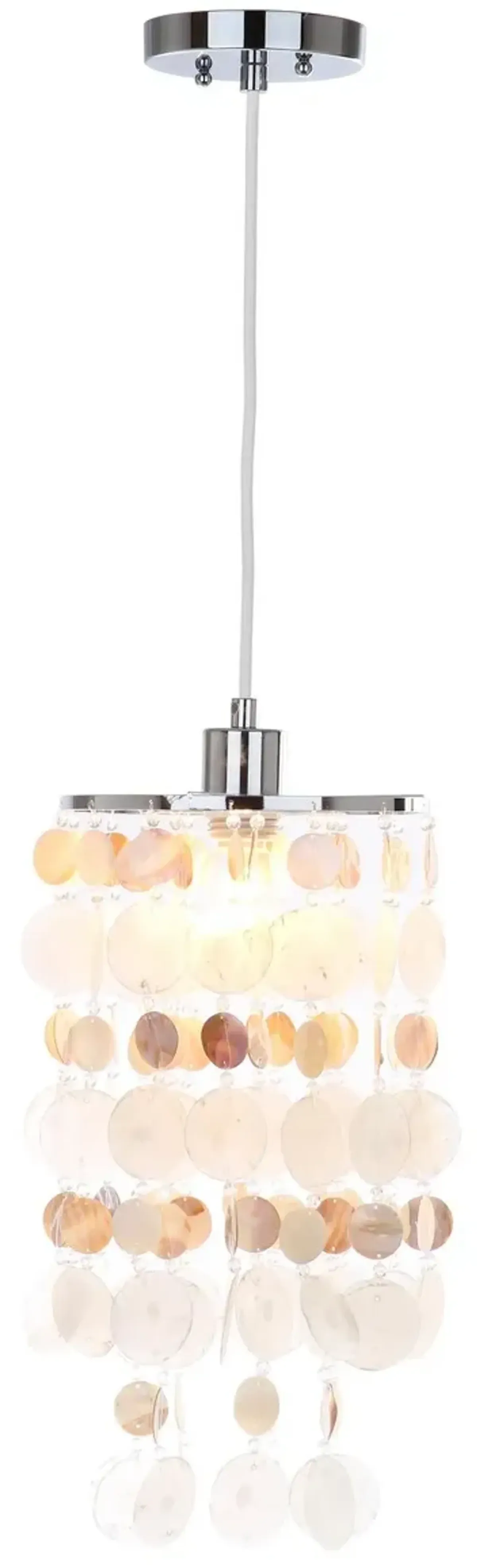 Modern Capiz 1 Light 9-Inch Dia Pendant