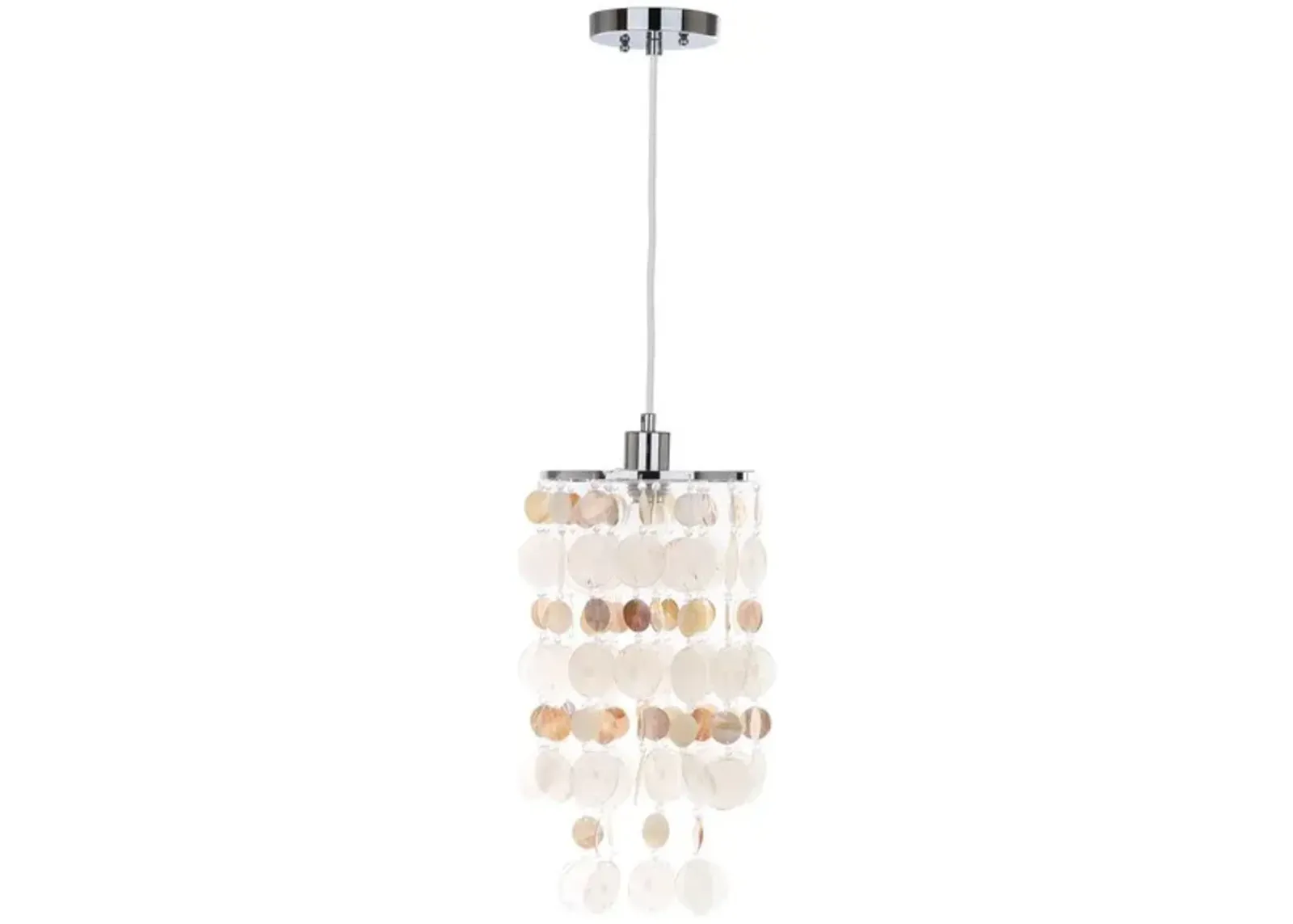 Modern Capiz 1 Light 9-Inch Dia Pendant