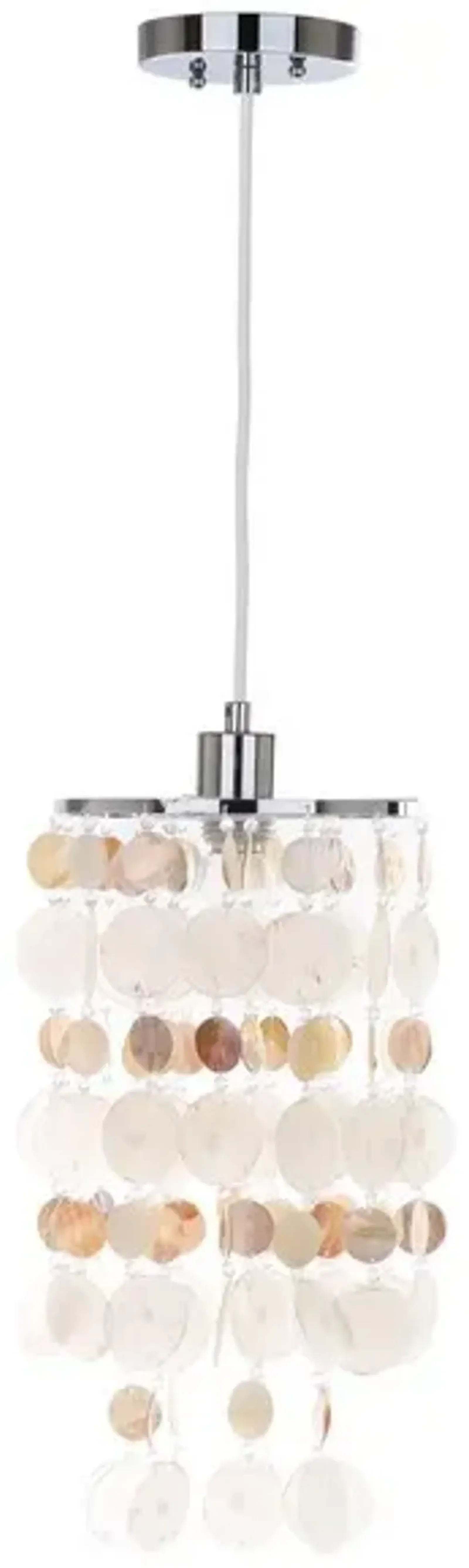 Modern Capiz 1 Light 9-Inch Dia Pendant