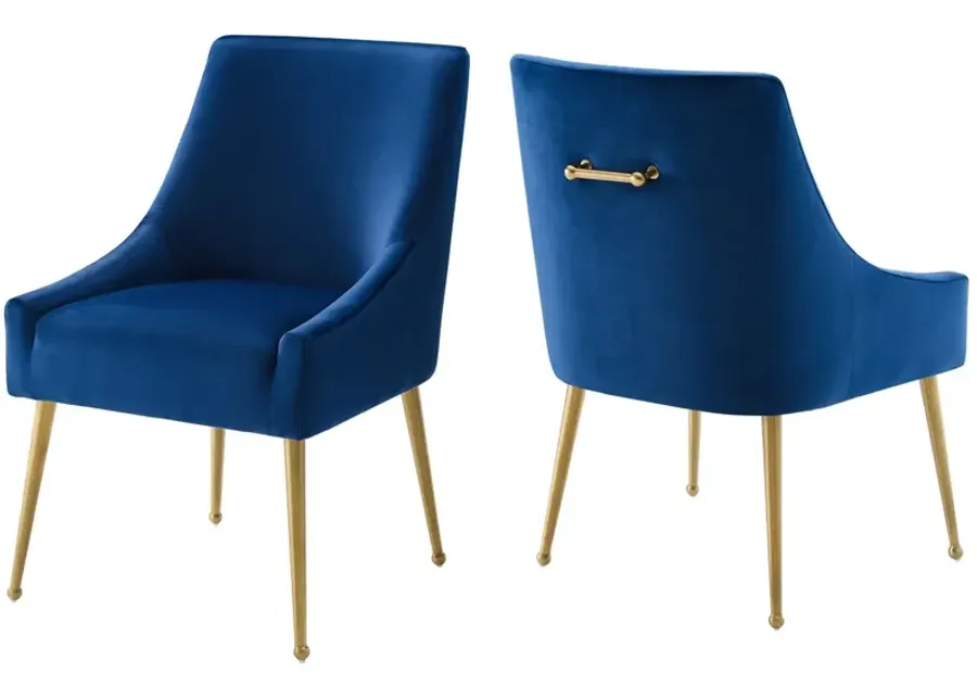 Discern Upholstered Performance Velvet Dining Chair Set of 2