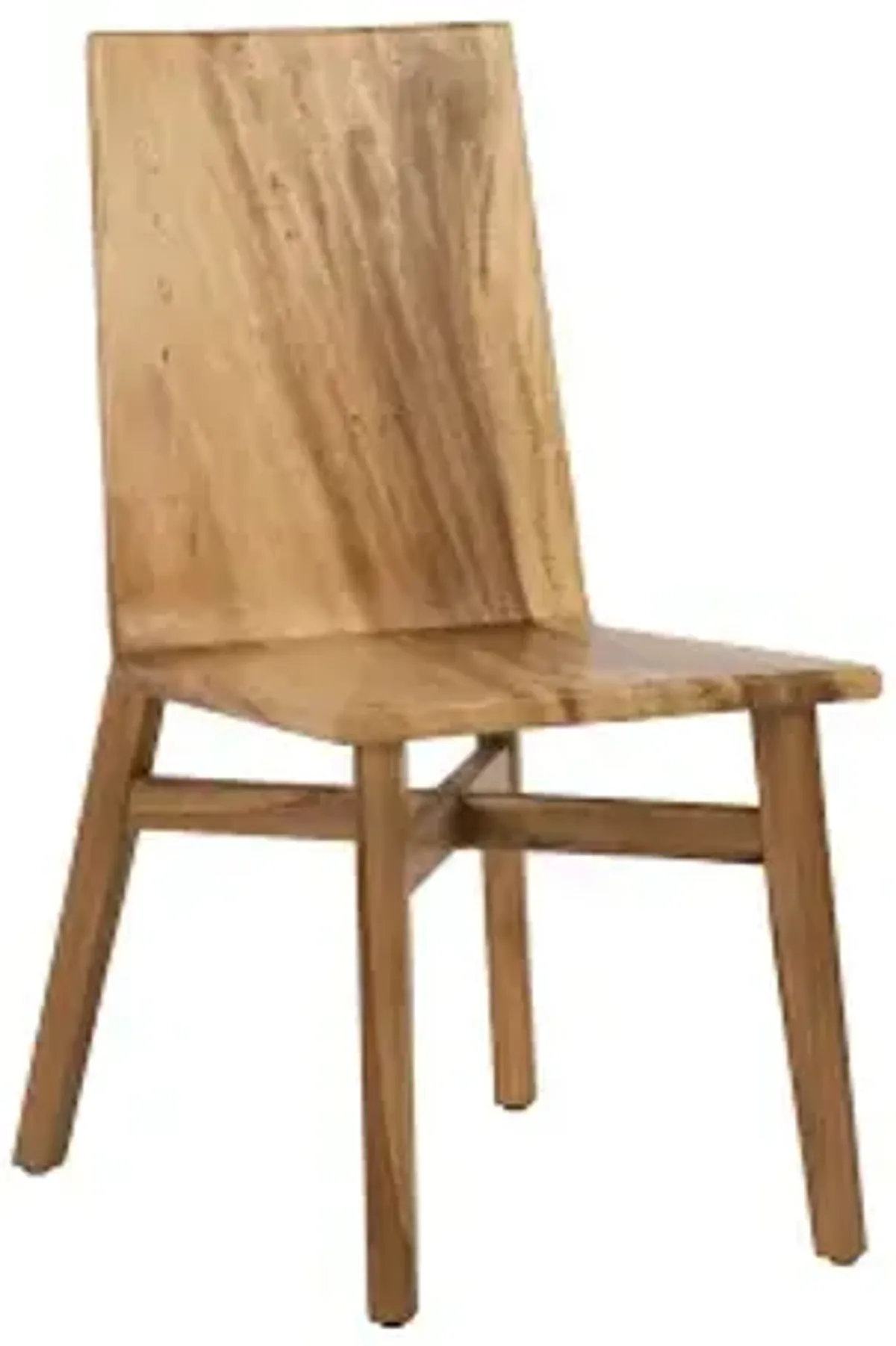 slant dining chair, chamcha wood, natural