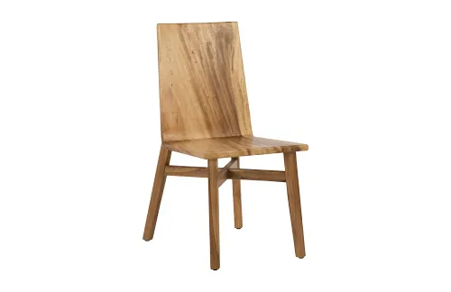 slant dining chair, chamcha wood, natural