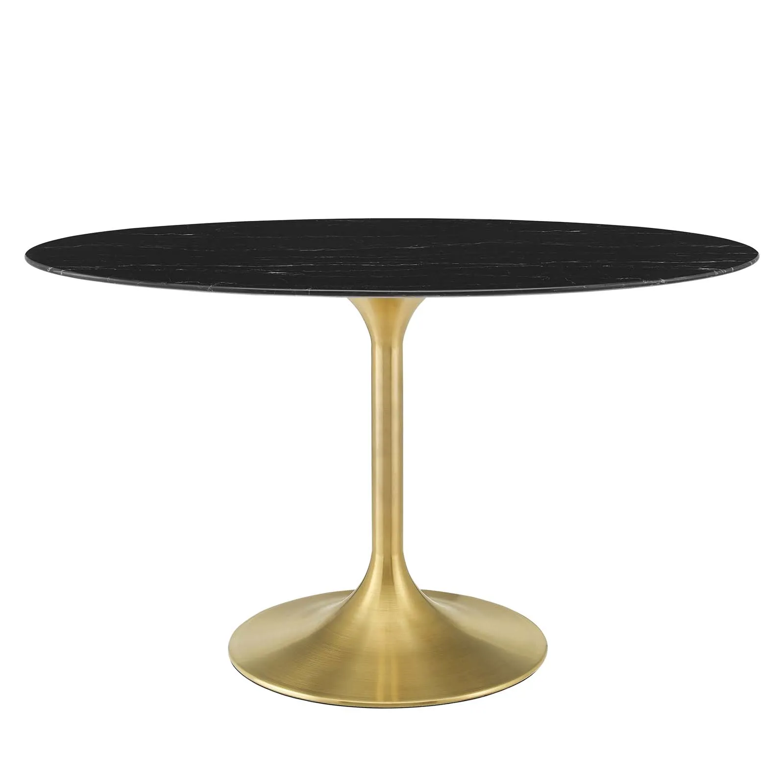 Lippa 54" Oval Artificial Marble Dining Table