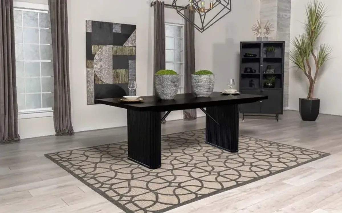 Saige Rectangular Double Pedestal Dining Table