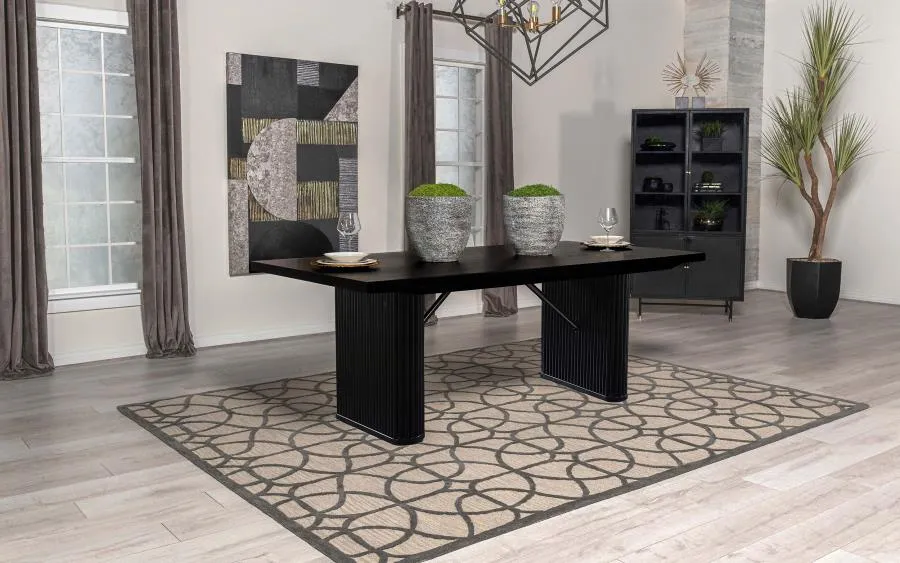 Saige Rectangular Double Pedestal Dining Table