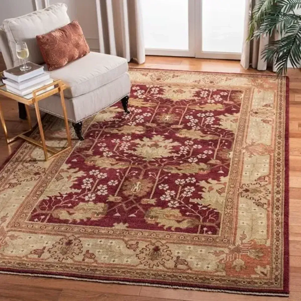 OSH108 Red  4' X 6' Small Rectangle Rug