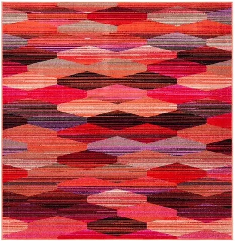 MONTAGE Collection MTG301Q-7SQ Red / Fuchsia 6'-7" X 6'-7" Square