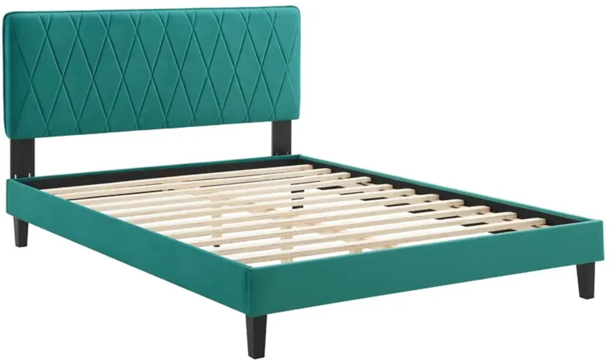 Phillipa Performance Velvet King Platform Bed