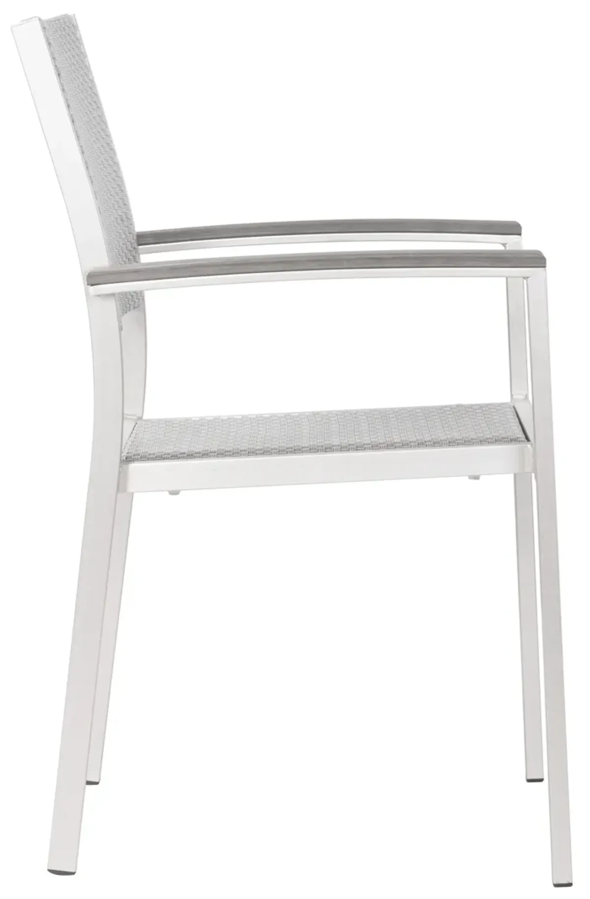 Metropolitan Dining Arm Chair (Set of 2) Gray & Silver