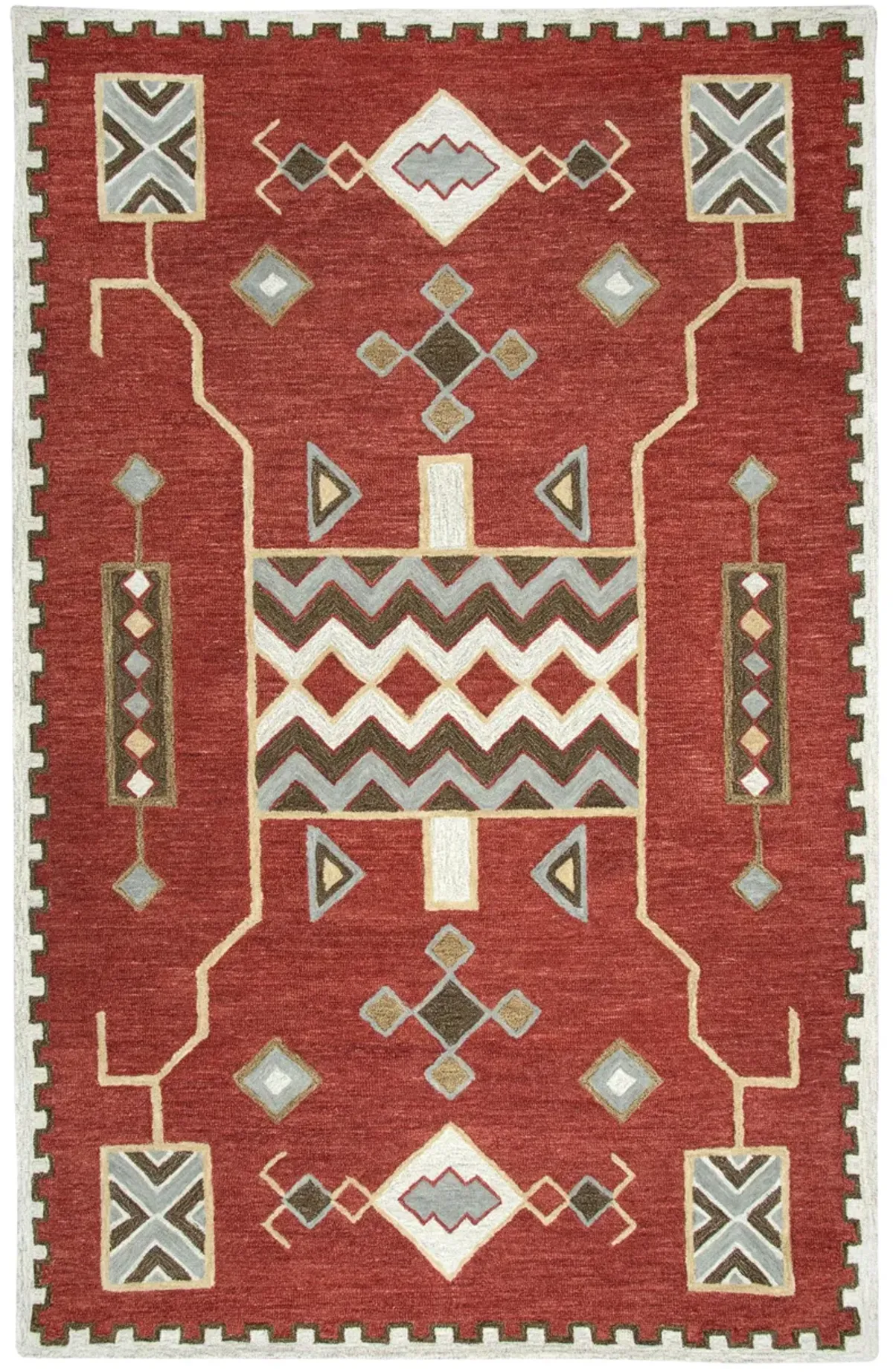 Mesa Red Southwest/Tribal Wool 10' x 13' Rectangle Rug