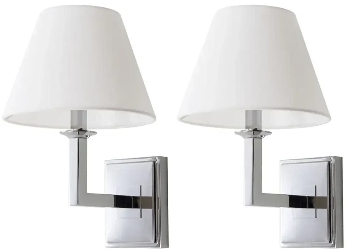 Pauline Chrome Wall Sconce - Set of 2