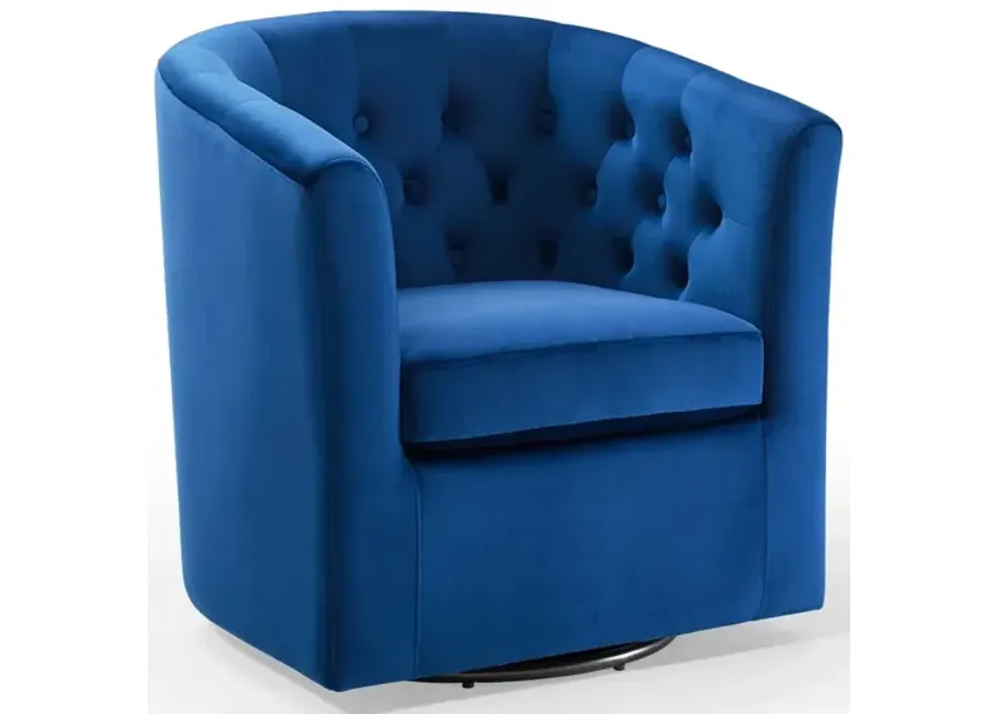 Prospect Tufted Performance Velvet Swivel Armchair