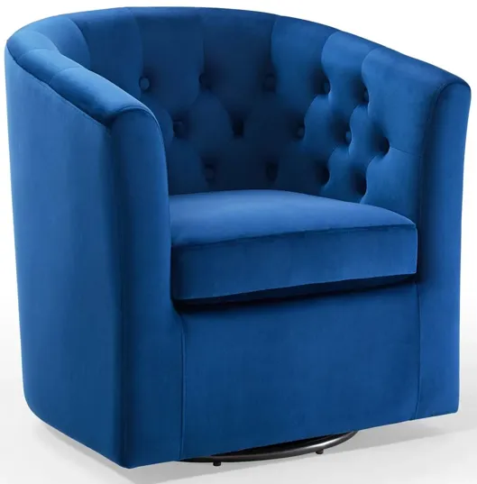 Prospect Tufted Performance Velvet Swivel Armchair