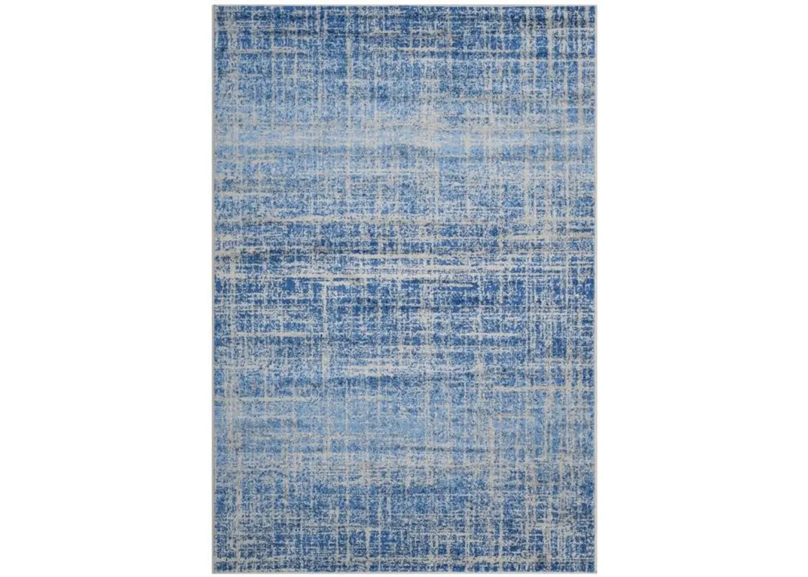 Adirondack Contemporary Blue / Silver 3' X 5' Powerloomed Rug