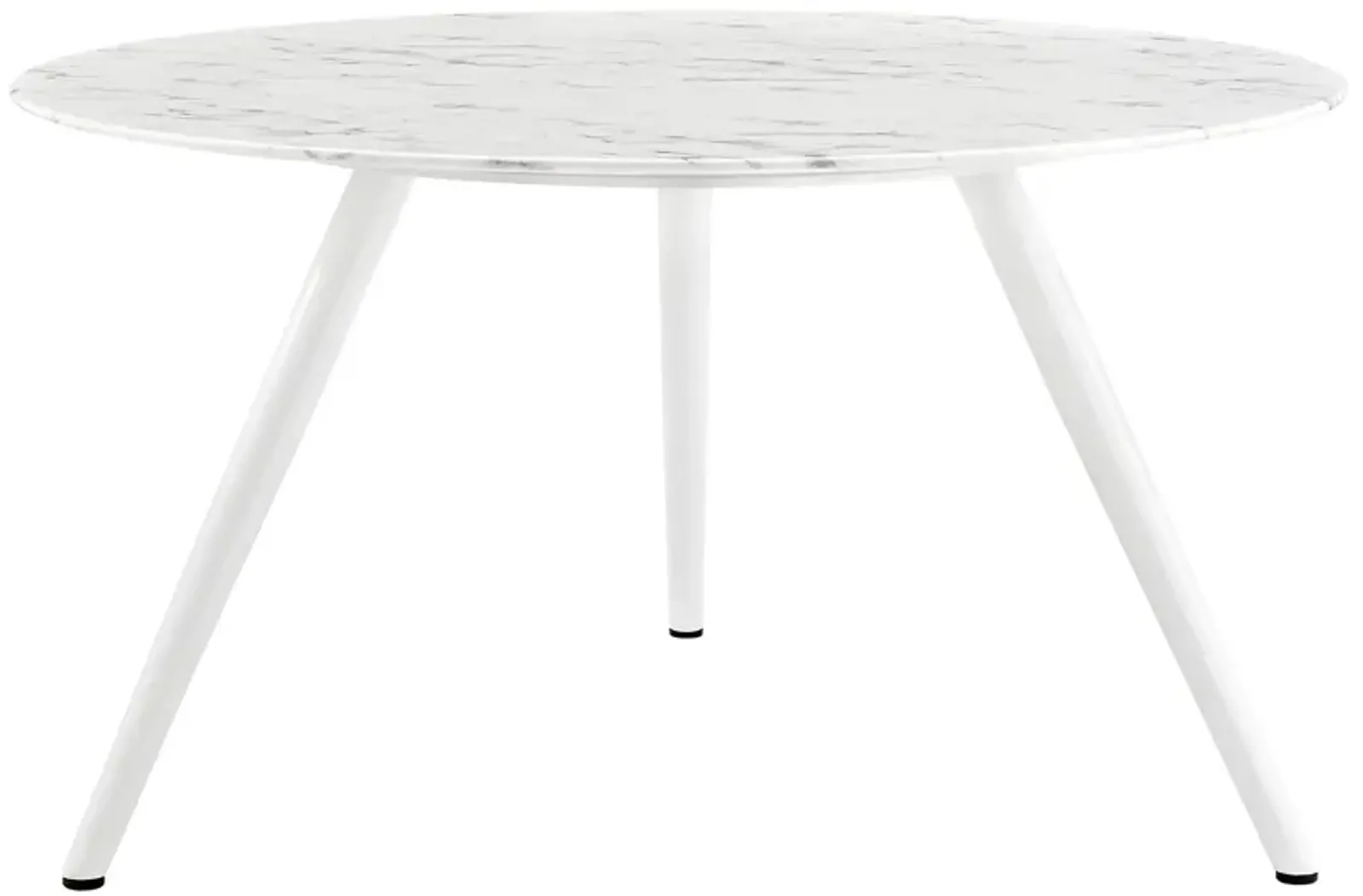 Lippa 54" Round Artificial Marble Dining Table with Tripod Base