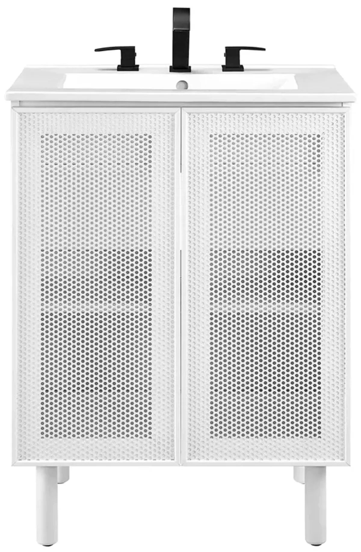 Calla 24" Perforated Metal Bathroom Vanity by Modway