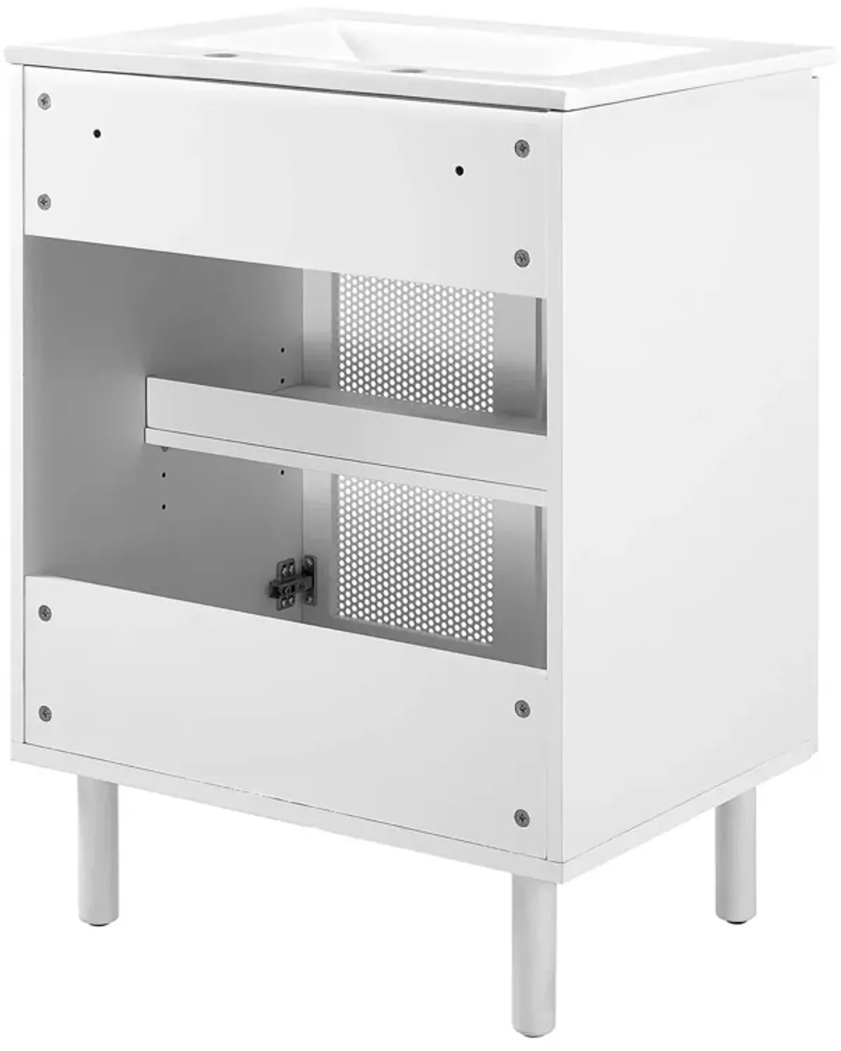 Calla 24" Perforated Metal Bathroom Vanity by Modway