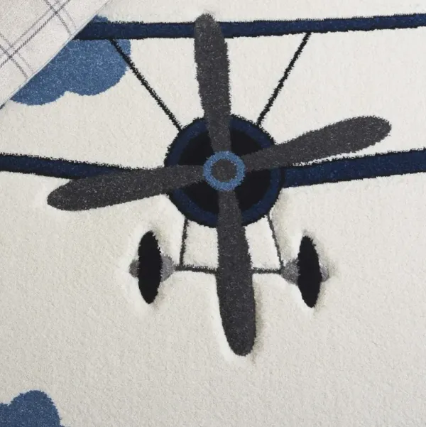 CAROUSEL KIDS 137 IVORY  5'-3' x 5'-3' Square Square Rug