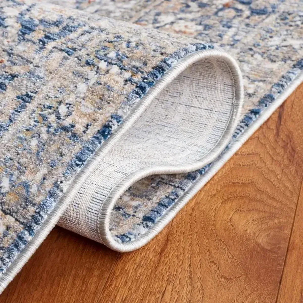 HARLOW 163 Blue 2' X 8' Runner Rug