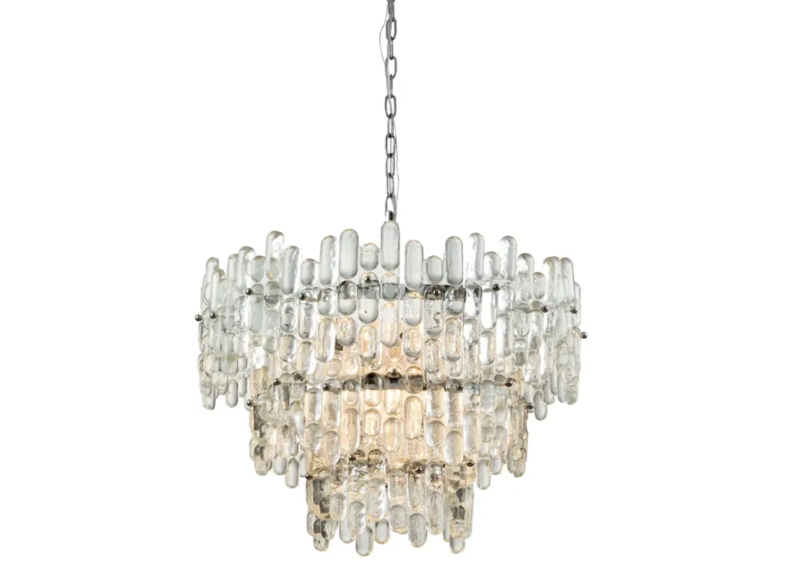 Icy Reception 27" Wide 9-Light Chandelier - Chrome