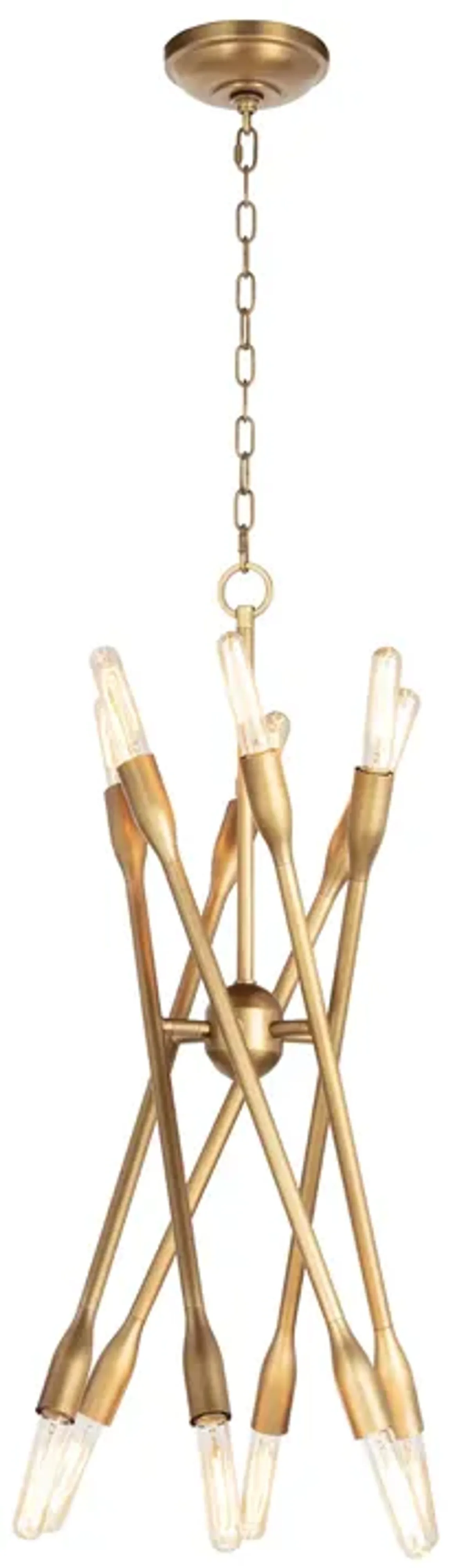 Cobra Chandelier Small (Natural Brass)