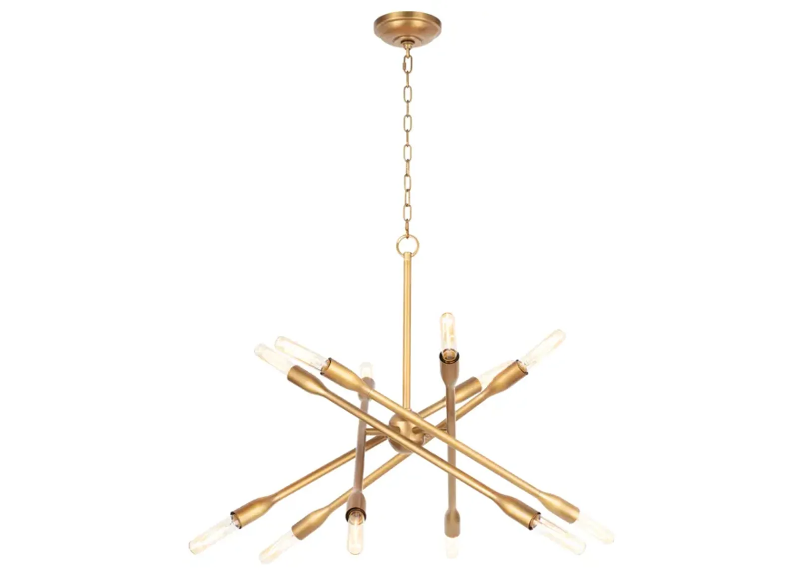 Cobra Chandelier Small (Natural Brass)