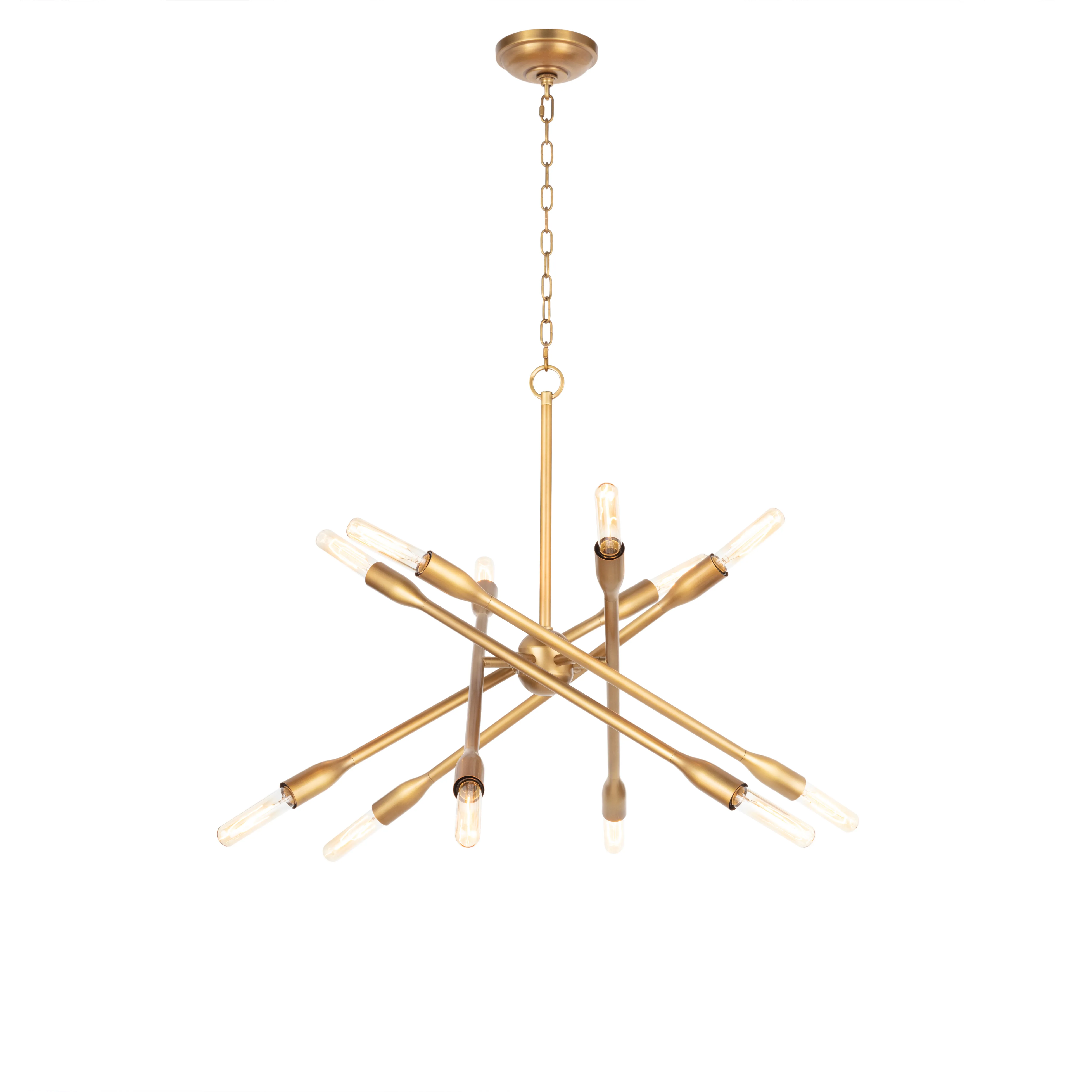 Cobra Chandelier Small (Natural Brass)