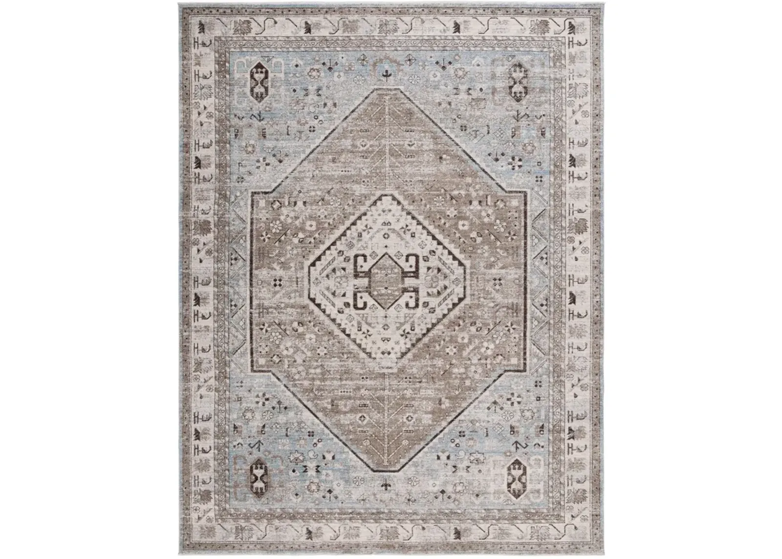 ANTIQUE PATINA 646 Blue 5'-3' X 7'-7' Medium Rectangle Rug