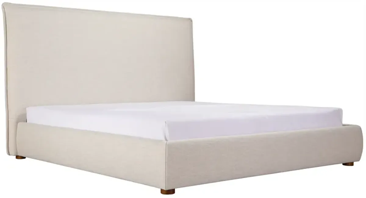 LUZON KING BED TALL HEADBOARD WHEAT