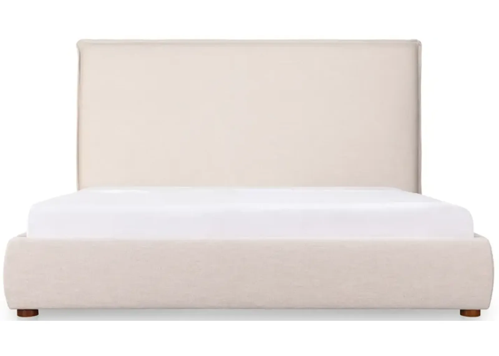 LUZON KING BED TALL HEADBOARD WHEAT