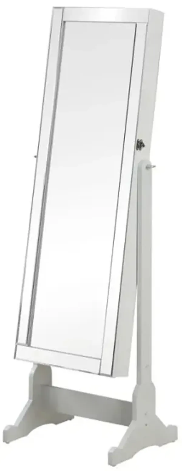 Yvonne Storage Jewelry Cheval Mirror Grey
