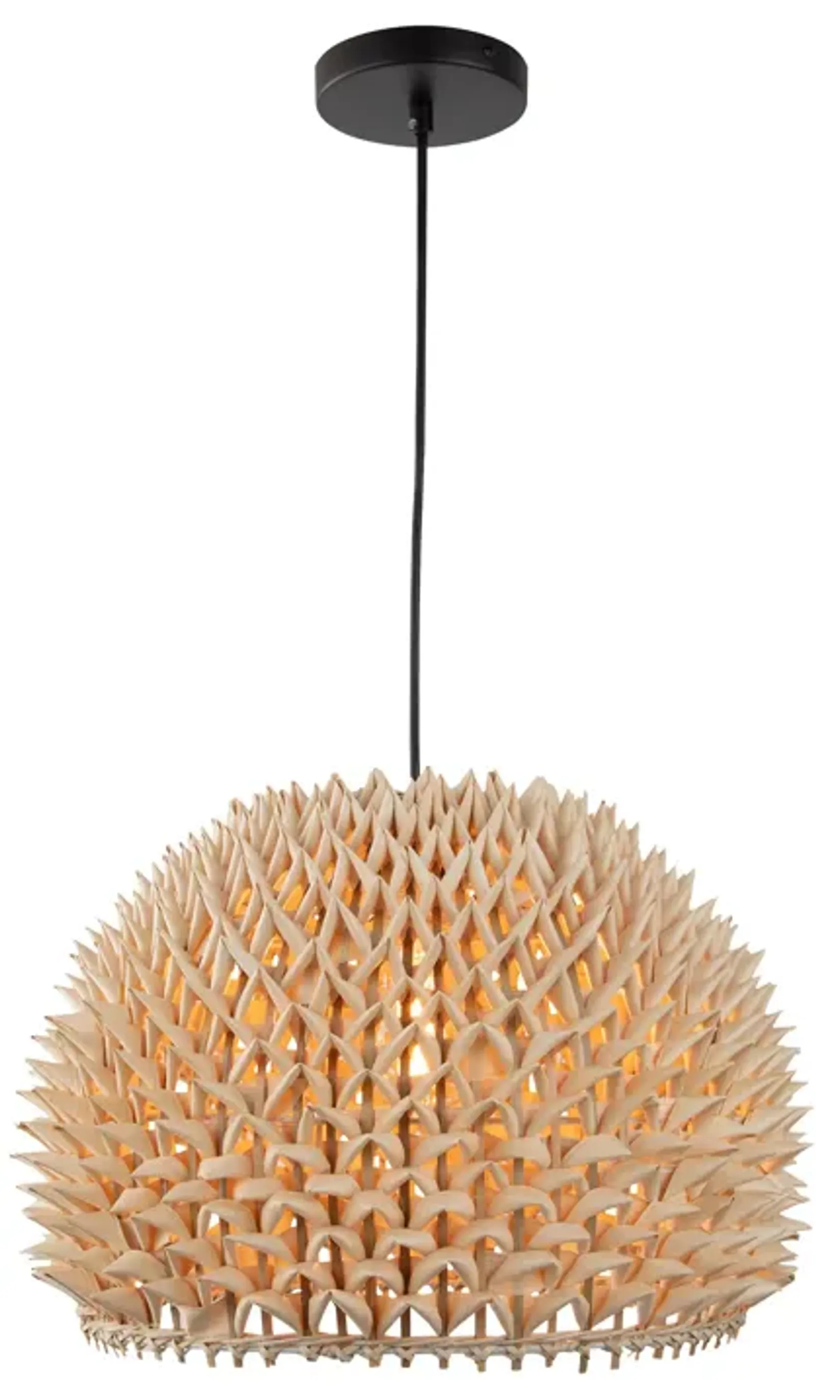 Durian 14" Wide 1-Light Pendant - Natural