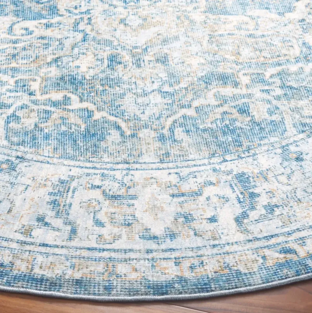 ORLANDO 768 BLUE  6'-7' x 6'-7' Round Round Rug