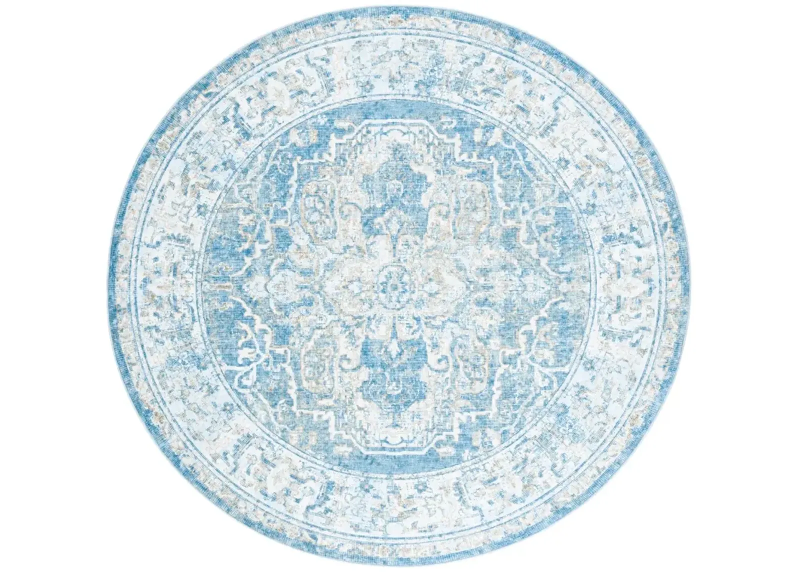 ORLANDO 768 BLUE  6'-7' x 6'-7' Round Round Rug