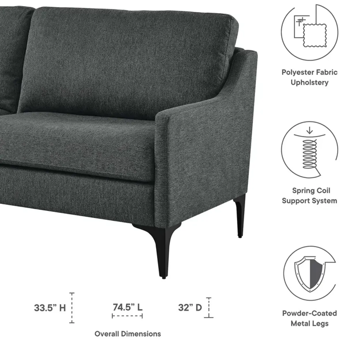 Corland Upholstered Fabric Sofa